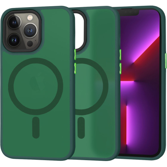 Techsuit - HaloFrost MagSafe Series - iPhone 13 Pro - Midnight Green