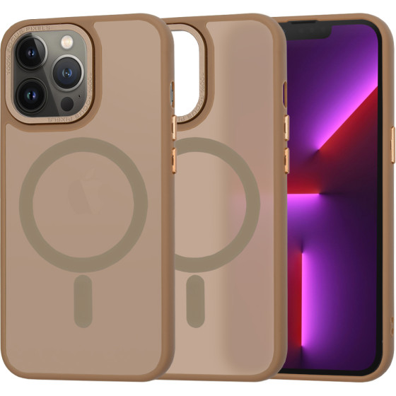 Techsuit - HaloFrost MagSafe Series - iPhone 13 Pro - Sandstone Brown