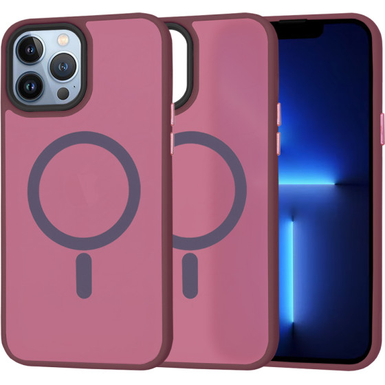 Techsuit - HaloFrost MagSafe Series - iPhone 13 Pro Max - Bordeaux