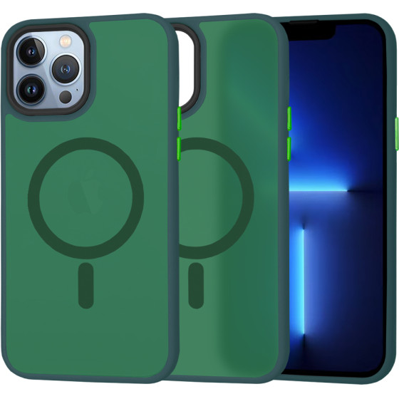 Techsuit - HaloFrost MagSafe Series - iPhone 13 Pro Max - Midnight Green