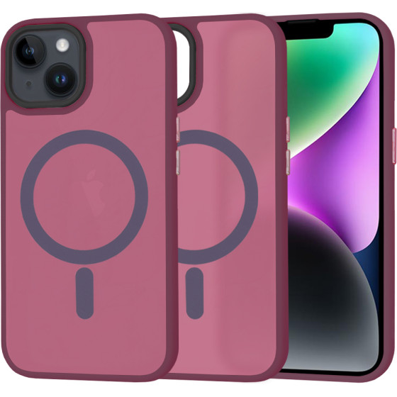 Techsuit - HaloFrost MagSafe Series - iPhone 14 - Bordeaux