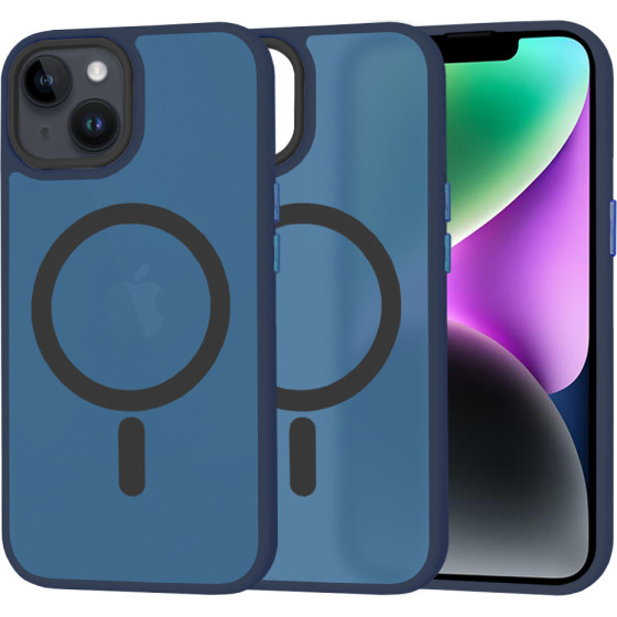 Techsuit - HaloFrost MagSafe Series - iPhone 14 - Deep Blue