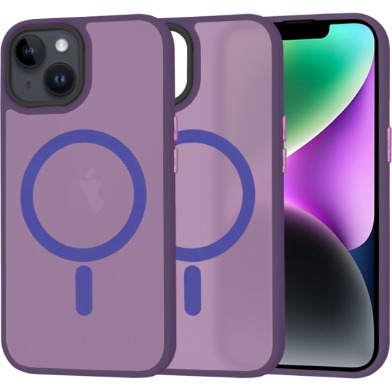 Techsuit - HaloFrost MagSafe Series - iPhone 14 - Deep Purple