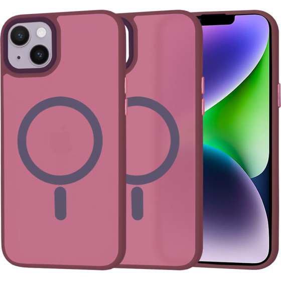 Techsuit - HaloFrost MagSafe Series - iPhone 14 Plus - Bordeaux