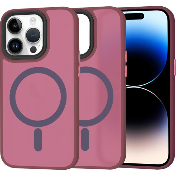 Techsuit - HaloFrost MagSafe Series - iPhone 14 Pro - Bordeaux