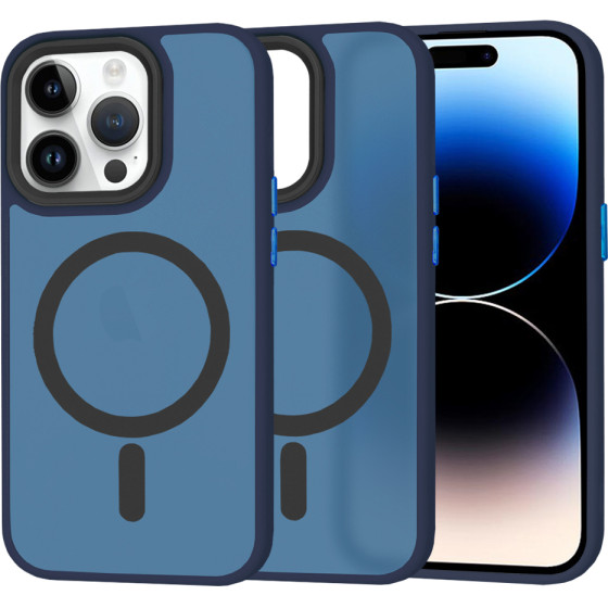 Techsuit - HaloFrost MagSafe Series - iPhone 14 Pro - Deep Blue