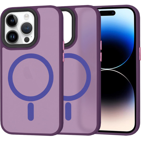 Techsuit - HaloFrost MagSafe Series - iPhone 14 Pro - Deep Purple