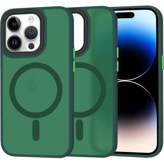 Techsuit - HaloFrost MagSafe Series - iPhone 14 Pro - Midnight Green