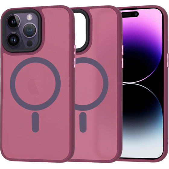 Techsuit - HaloFrost MagSafe Series - iPhone 14 Pro Max - Bordeaux