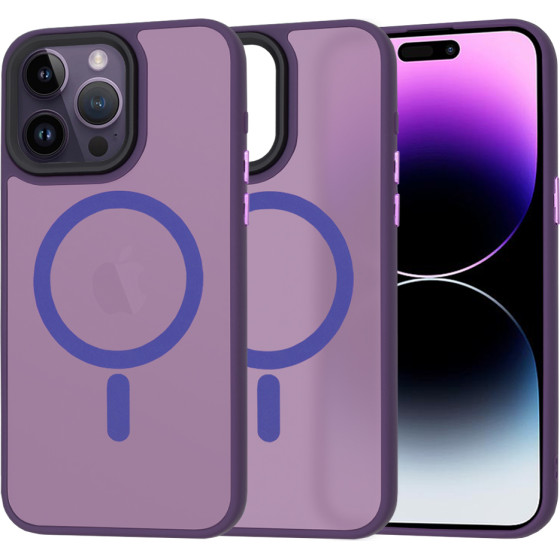 Techsuit - HaloFrost MagSafe Series - iPhone 14 Pro Max - Deep Purple