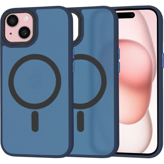 Techsuit - HaloFrost MagSafe Series - iPhone 15 - Deep Blue