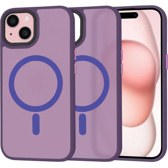 Techsuit - HaloFrost MagSafe Series - iPhone 15 - Deep Purple