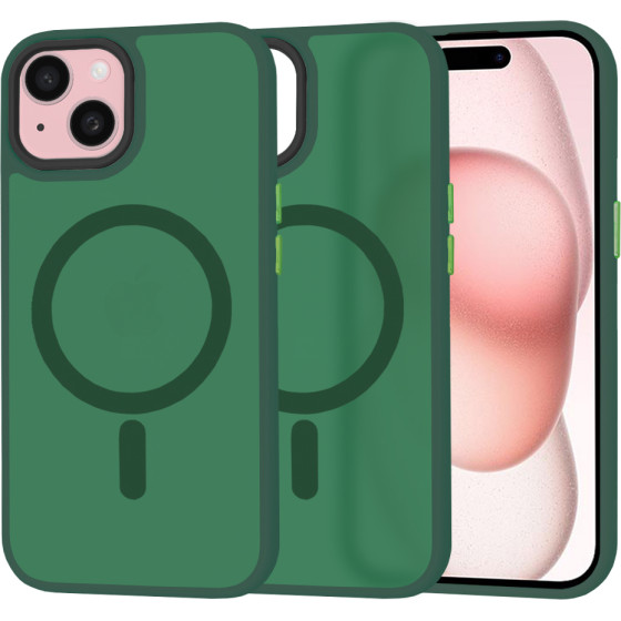 Techsuit - HaloFrost MagSafe Series - iPhone 15 - Midnight Green