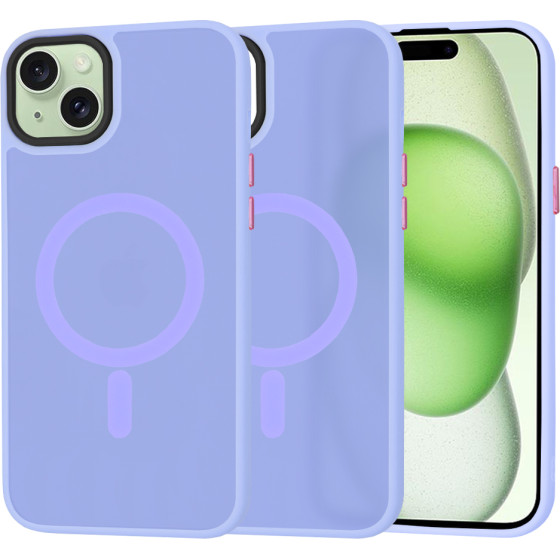 Techsuit - HaloFrost MagSafe Series - iPhone 15 Plus - Light Purple