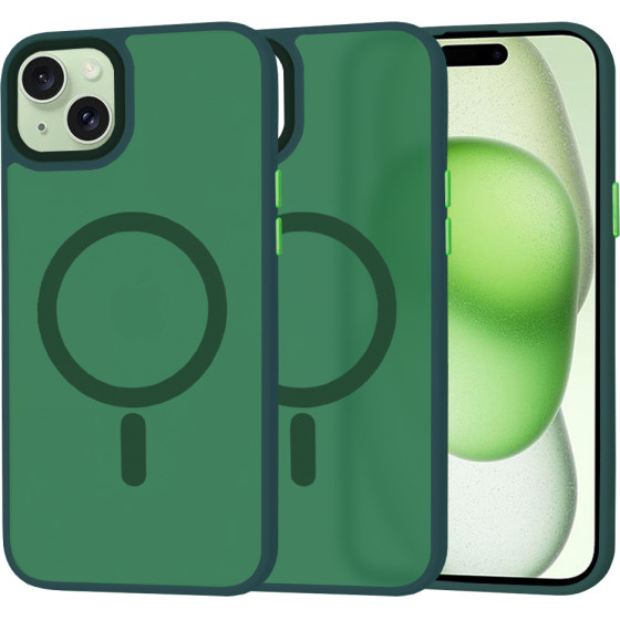 Techsuit - HaloFrost MagSafe Series - iPhone 15 Plus - Midnight Green