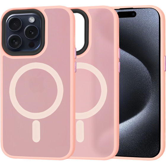 Techsuit - HaloFrost MagSafe Series - iPhone 15 Pro - Pink