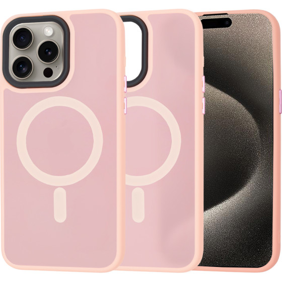 Techsuit - HaloFrost MagSafe Series - iPhone 15 Pro Max - Pink