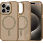 Techsuit - HaloFrost MagSafe Series - iPhone 15 Pro Max - Sandstone Brown