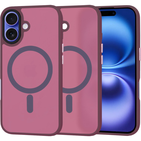 Techsuit - HaloFrost MagSafe Series - iPhone 16 - Bordeaux