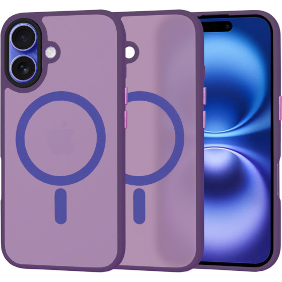 Techsuit - HaloFrost MagSafe Series - iPhone 16 - Deep Purple