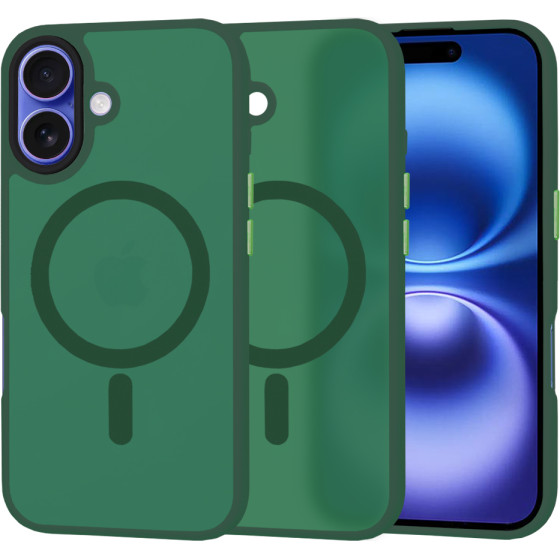 Techsuit - HaloFrost MagSafe Series - iPhone 16 - Midnight Green