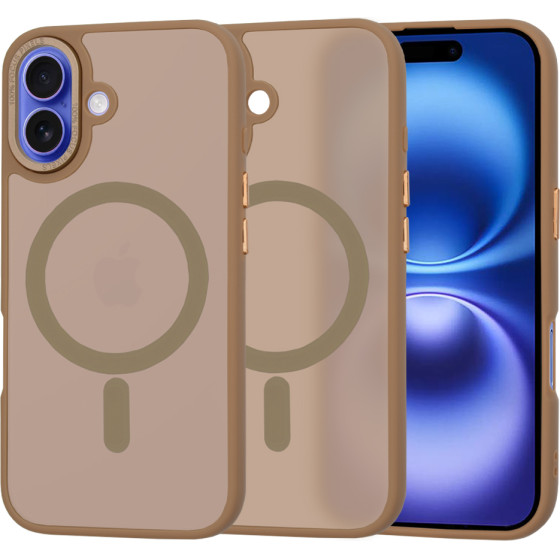 Techsuit - HaloFrost MagSafe Series - iPhone 16 - Sandstone Brown