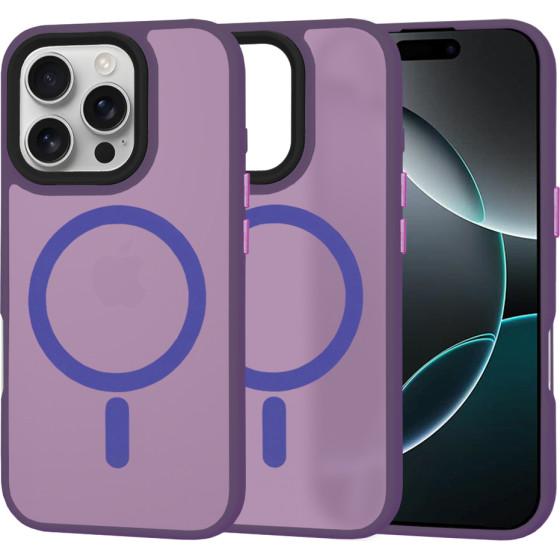 Techsuit - HaloFrost MagSafe Series - iPhone 16 Pro - Deep Purple