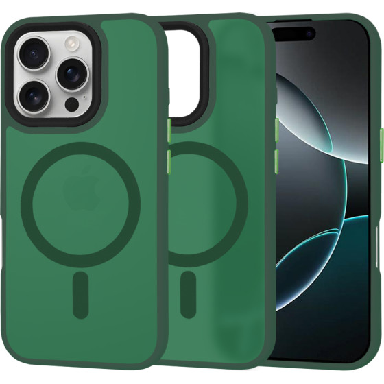 Techsuit - HaloFrost MagSafe Series - iPhone 16 Pro - Midnight Green
