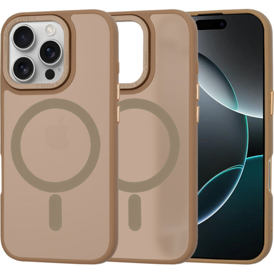 Techsuit - HaloFrost MagSafe Series - iPhone 16 Pro - Sandstone Brown
