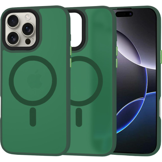 Techsuit - HaloFrost MagSafe Series - iPhone 16 Pro Max - Midnight Green