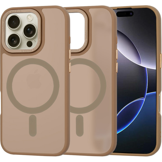 Techsuit - HaloFrost MagSafe Series - iPhone 16 Pro Max - Sandstone Brown