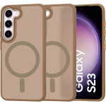 Techsuit - HaloFrost MagSafe Series - Samsung Galaxy S23 - Sandstone Brown