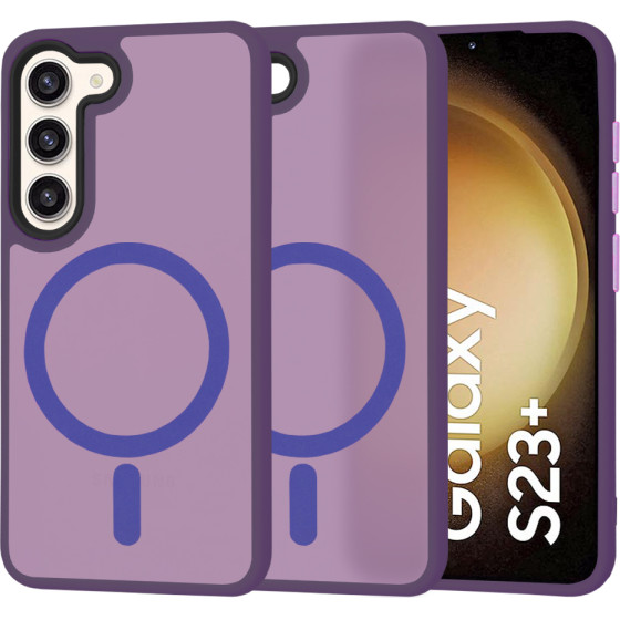 Techsuit - HaloFrost MagSafe Series - Samsung Galaxy S23 Plus - Deep Purple