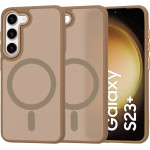 Techsuit - HaloFrost MagSafe Series - Samsung Galaxy S23 Plus - Sandstone Brown