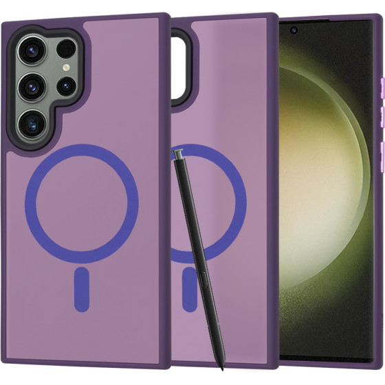 Techsuit - HaloFrost MagSafe Series - Samsung Galaxy S23 Ultra - Deep Purple