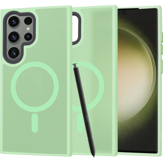 Techsuit - HaloFrost MagSafe Series - Samsung Galaxy S23 Ultra - Light Green