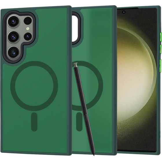 Techsuit - HaloFrost MagSafe Series - Samsung Galaxy S23 Ultra - Midnight Green