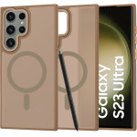 Techsuit - HaloFrost MagSafe Series - Samsung Galaxy S23 Ultra - Sandstone Brown