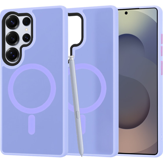 Techsuit - HaloFrost MagSafe Series - Samsung Galaxy S25 Ultra - Light Purple