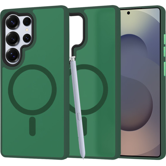 Techsuit - HaloFrost MagSafe Series - Samsung Galaxy S25 Ultra - Midnight Green