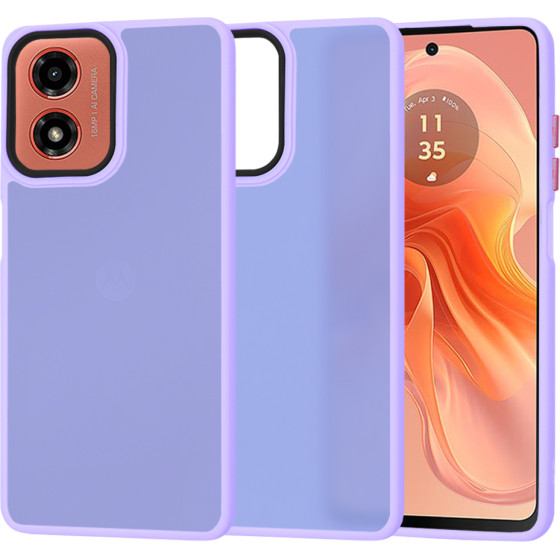 Techsuit - HaloFrost Series - Motorola Moto G04 / Moto G04s / Moto G24 / Moto E14 - Light Purple