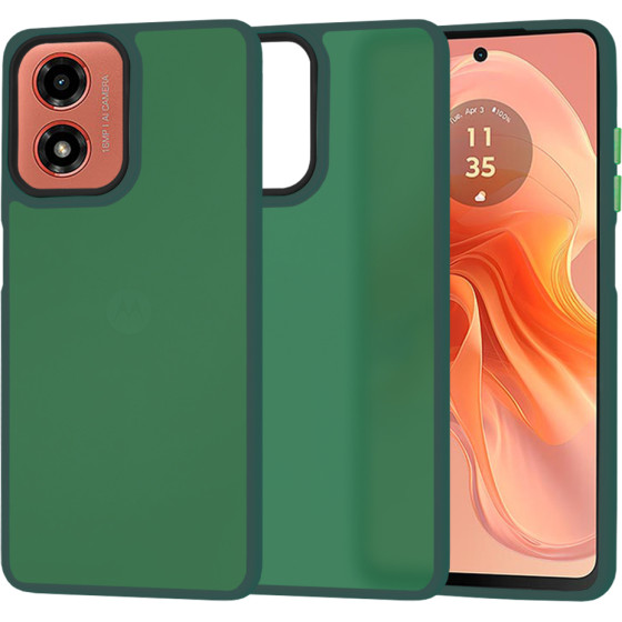 Techsuit - HaloFrost Series - Motorola Moto G04 / Moto G04s / Moto G24 / Moto E14 - Midnight Green