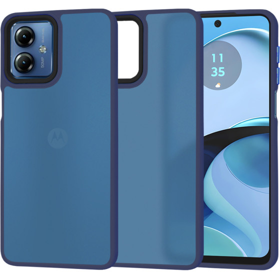 Techsuit - HaloFrost Series - Motorola Moto G14 - Deep Blue