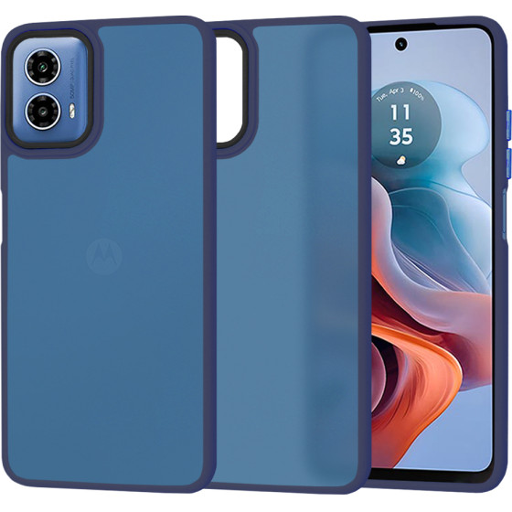Techsuit - HaloFrost Series - Motorola Moto G34 / Moto G45 - Deep Blue