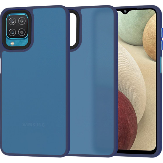 Techsuit - HaloFrost Series - Samsung Galaxy A12 / A12 Nacho / M12 / F12 - Deep Blue