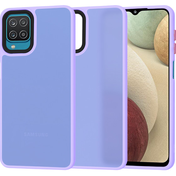Techsuit - HaloFrost Series - Samsung Galaxy A12 / A12 Nacho / M12 / F12 - Light Purple