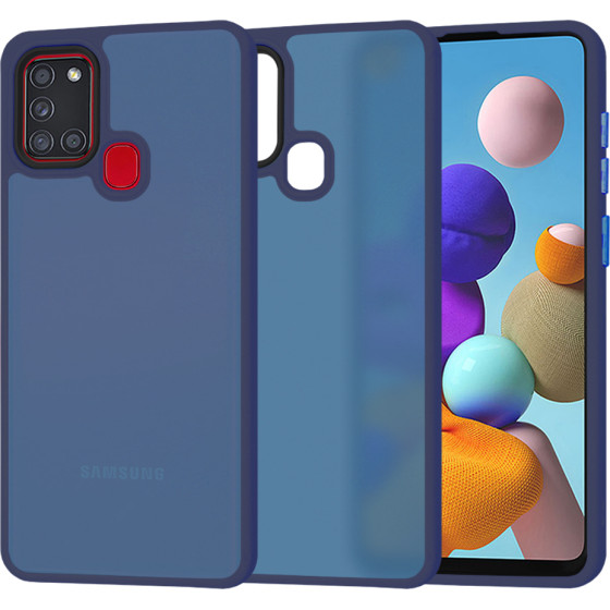 Techsuit - HaloFrost Series - Samsung Galaxy A21s - Deep Blue