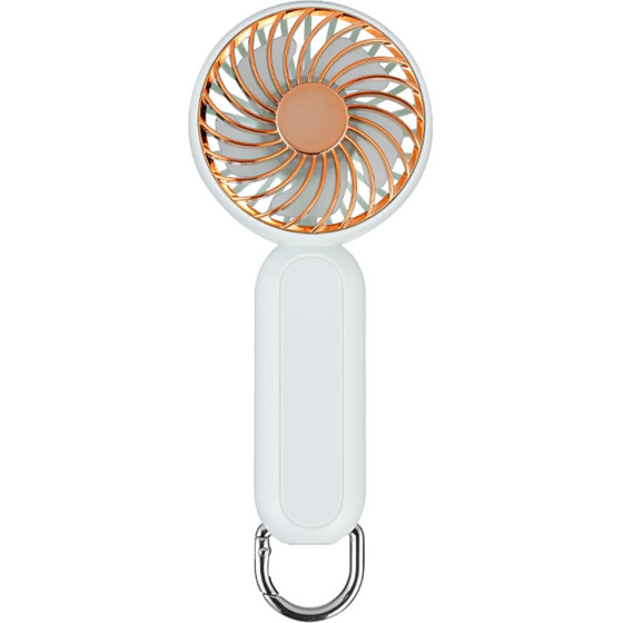 Techsuit - Handheld Fan (A217) - USB Rechargeable, Three Speeds, 1200mAh - Gold Beige