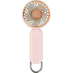 Techsuit - Handheld Fan (A217) - USB Rechargeable, Three Speeds, 1200mAh - Gold Pink