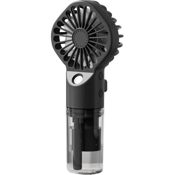 Techsuit - Handheld Fan (G10) - Portable, with Humidifier, Four Speeds, USB - Black